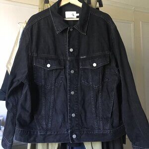 CK X PALACE Relaxed Trucker Jacket Black Denim CALVIN KLEIN Medium Mens
